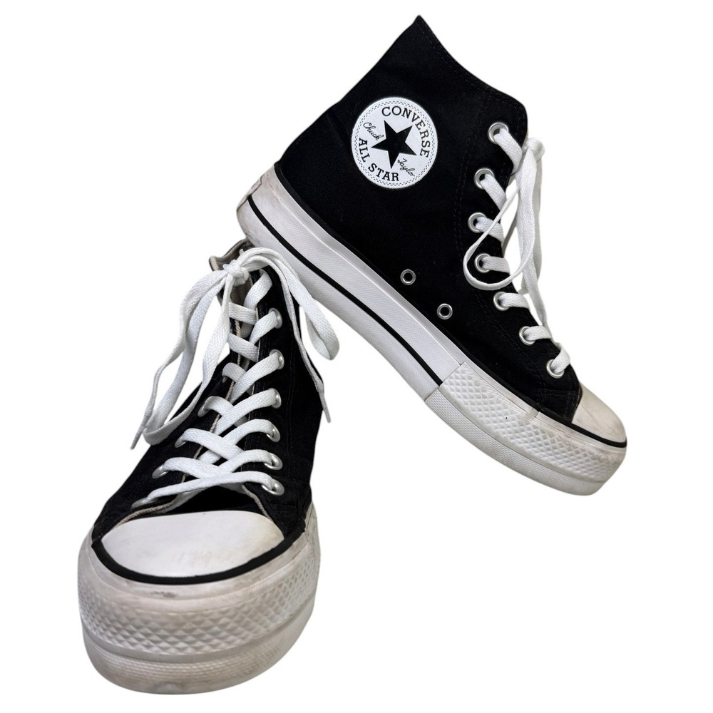 Converse Chuck Taylor All Star Lift Platform High Top Black Womens 8 Sneakers